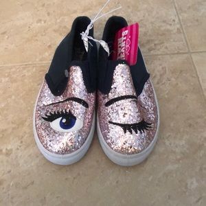Sparkly slip ons